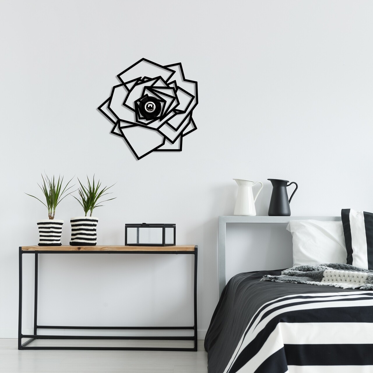 Lampa de perete, Shadow, 596 - A, E27, 100 W, metal/MDF, negru - imagine 7